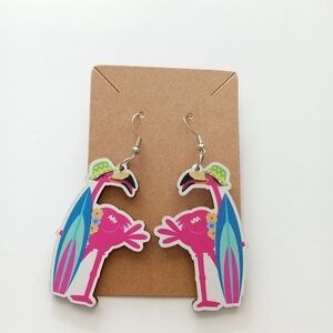 Pink Flamingo Earrings